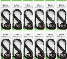 Nite Ize S-Biner Plastic Dual Carabiner 4 - Black 12-Pack 