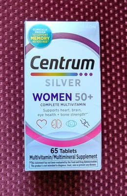 Centrum Silver Multivitamins for Women 50+, 65 Tablets, Expries:8/27