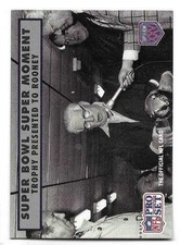 ART ROONEY 1990 PRO SET STEELERS FIRST TITLE CARD NEAR MINT CONDITION