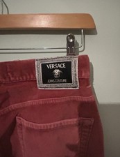 Versace Red Velvet Jeans