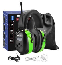 Bluetooth Headphones with FM/AM Radio, Rechargeable Protector W/ Digital Display