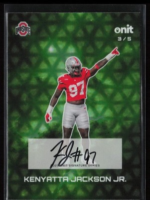 2025 ONIT Gravity #GS-8 Kenyatta Jackson Jr. AUTO /5 Green OSU Buckeyes NM