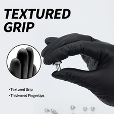 GP Craft Black Nitrile Gloves 5 Mil Disposable Latex-Free 100 Count