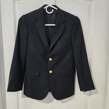 Kids Chaps Size 12 R Black Blazer Gold Buttons. Formal Wedding Party Ring Bearer