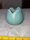 Van Briggle Pottery Tulip Vase -  Blue Two Tone - 4" - Signed