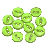 12 StüCk GrüNe Runde NäHknöPfe 9Mm Harz 2-Loch Fischauge Bastelknopf