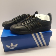 Adidas Male Youth Gazelles Black Gold Size 5 NWB BB5497