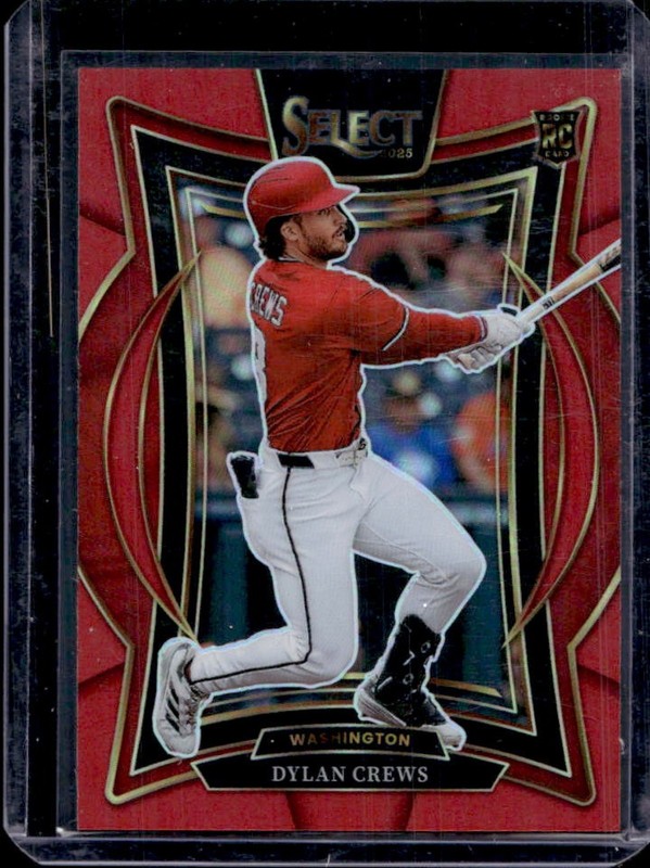 2025 Panini Select Dylan Crews Concourse RC Red Prizm Rookie #/149 Nationals