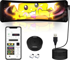 13.7x4" Scrolling Advertising LED Signs Message Display Board BT APP AI Control