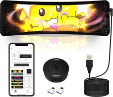 13.7x4" Scrolling Advertising LED Signs Message Display Board BT APP& AI Control