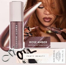 Fenty Beauty Gloss Bomb Oil Luminizing Lip Oil 'N Gloss ROSE AMBER 03 9ml NIB
