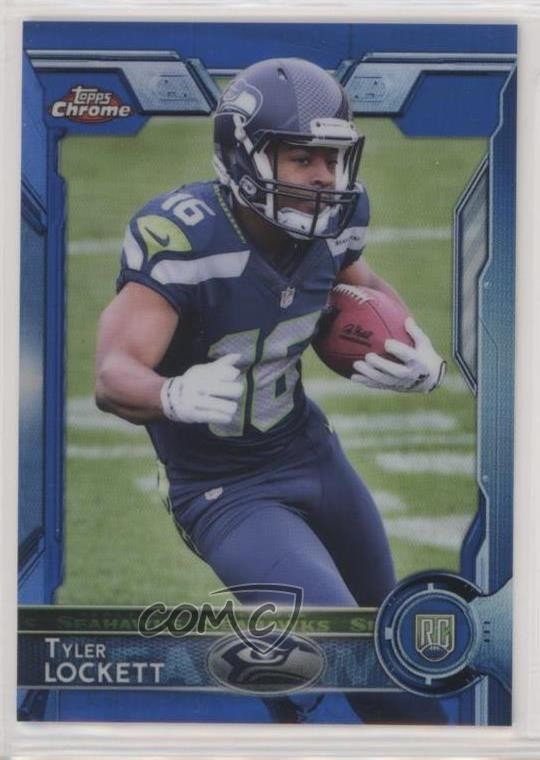 2015 Topps Chrome Rookies Blue Refractor 136/199 Tyler Lockett #178 03ab