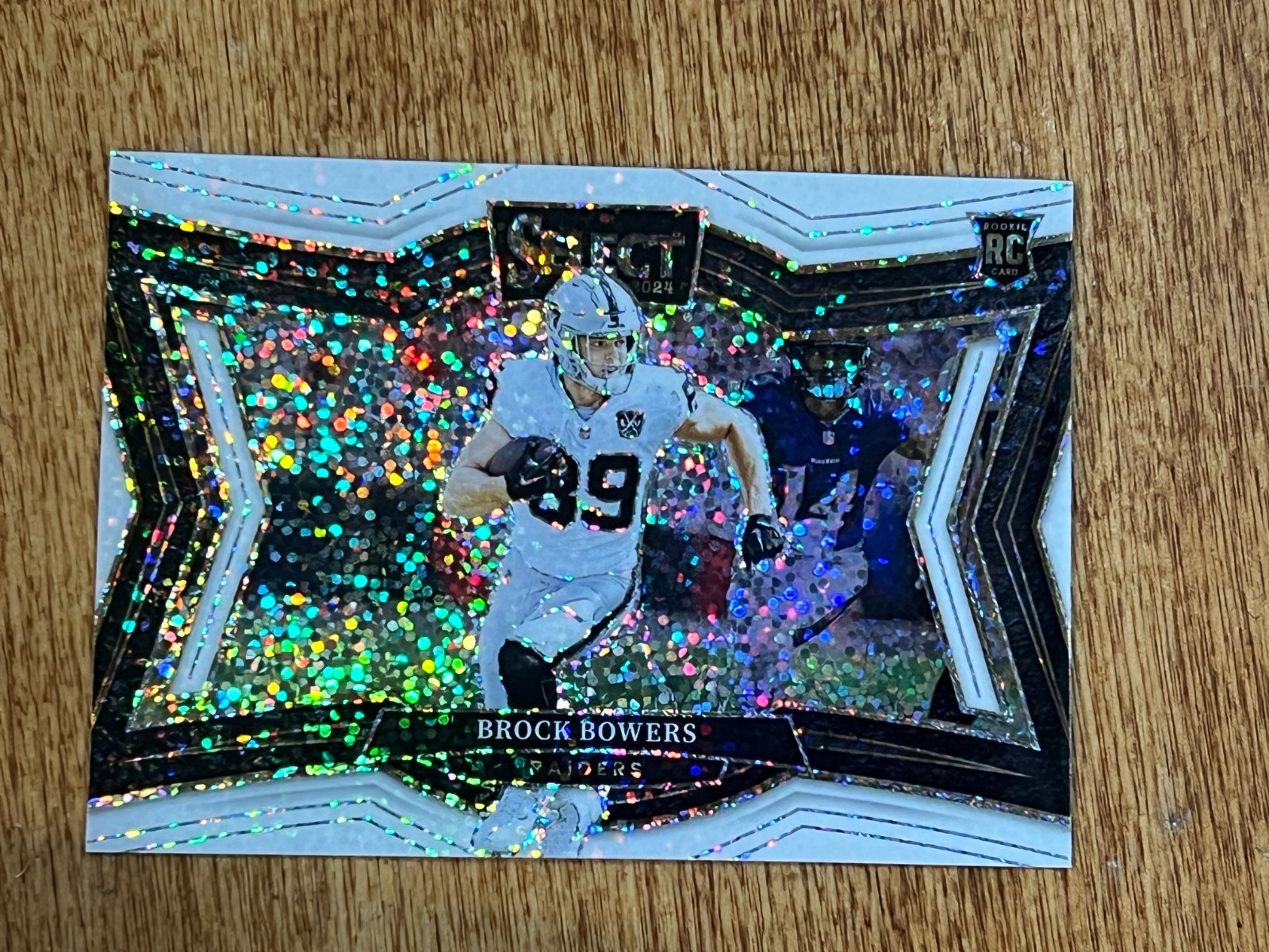 2024 Select 471 Brock Bowers Field Level White Sparkle Prizm SSP RC Rookie Card