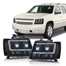 Black Bezel Led Drlturn Signal Headlight For 2007-14 2009 Chevy Tahoesuburban Black Bezel Led Drlturn Signal Headlight For 2007-14 2009 Chevy Tahoesuburban
