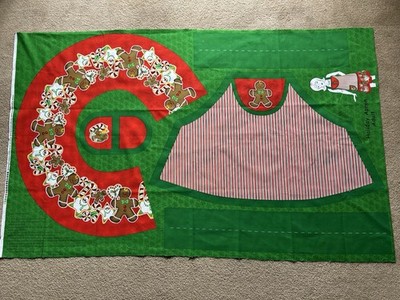 HOLIDAY ADULT APRON PANEL -  GINGERBREAD  & FRIENDS   100% Cotton - NEW!
