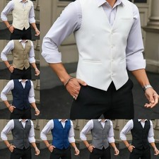 Slim Fit Men's Suit Vest Formal Business Waistcoat for Wedding Groom Vest Custom