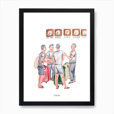 Check In Art Print Framed Wall Art Poster Canvas Print Picture