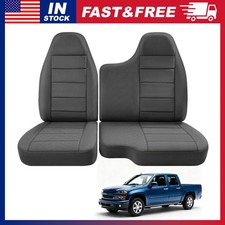 Truck Seat Covers Fits 2004-2012 Chevy Colorado 60-40 Bench Seat Dark Gray
