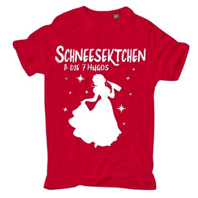 T-Shirt SchneeSEKTchen & die 7 Hugos JGA Junggesellenabschied Alkohol S bis 10XL