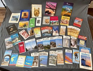 Lot of Vintage Travel Guides: Greece 1980's over 40 items of Literature