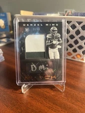 2020 Panini Black - Rookie Patch Autographs Denzel Mims #220 Silver /50 AUT, RC)