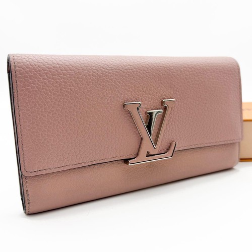 Louis Vuitton Capucines Wallet Magnolia Pink Leather Women's Pre-owned From Japa