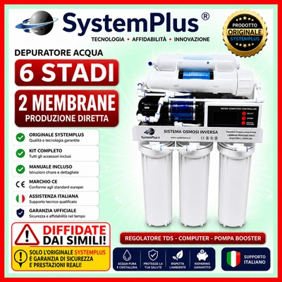 DEPURATORE ACQUA PURIFICATORE 6 STADI OSMOSI INVERSA A PRODUZIONE DIRETTA 700 E - Immagine 1 di 4