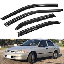 For 1998-02 Toyota Corolla 3d Wavy Mugen Window Visors Sun Rain Guards -us