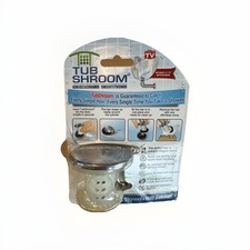 TubShroom  Chrome Edition Bathtub Strainer   Hair Catcher, 1.5  -1.75  Drain.