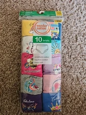 Wonder Nation Girls Cotton Brief Underwear 10-Pack Size 10