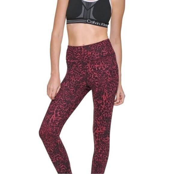 CALVIN KLEIN PERFORMANCE High-Waist Animal-Print Leggings athletic sport peached thumbnail 7