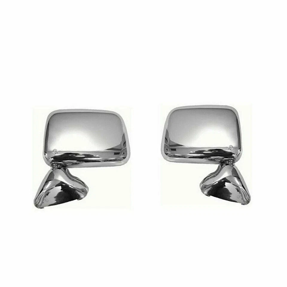 For 1989-1995 Toyota Pickup New Front Chrome Manual Mirror Left & Right Set of 2 Foto 2 de 4