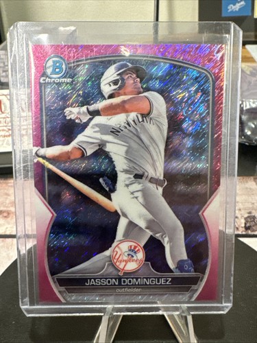2023 Bowman Chrome - Prospects Jasson Dominguez #BCP-225 Fuchsia Shimmer /199