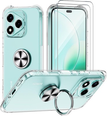 Hülle für Honor 400 Lite Smart Klar Stoßfest Ring Gel Handy Cover & Bildschirm