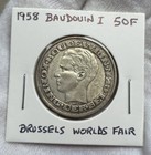 1932 BELGIUM 20 Francs Albert I  AND 1958 Baudouin Brussels World Fair 50 Francs — photo 8