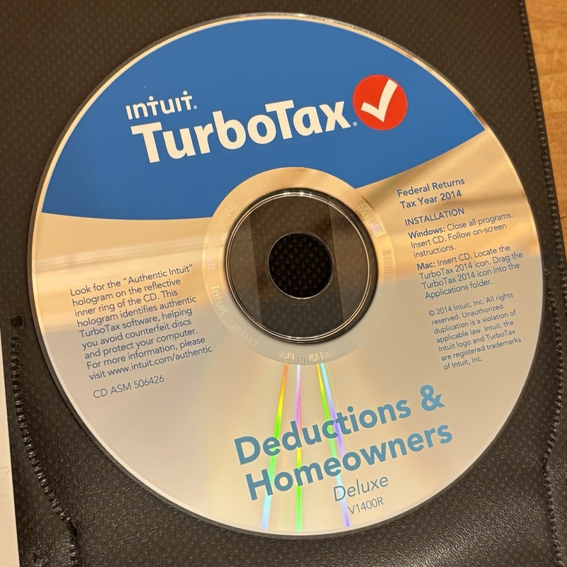 Turbotax 2014 Deluxe Federal Tax Software Windows Mac