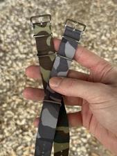 Two (2) Genuine Phoenix MOD Issue Military G10 Nylon Watch Straps -  22mm