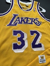 Magic Johnson Authentic Los Angeles Lakers Sand-Knit jersey size 44 Large