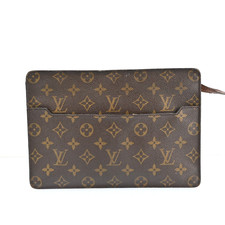 Auth LOUIS VUITTON Pochette Homme M51795 Monogram Clutch Bag N2060CAS803