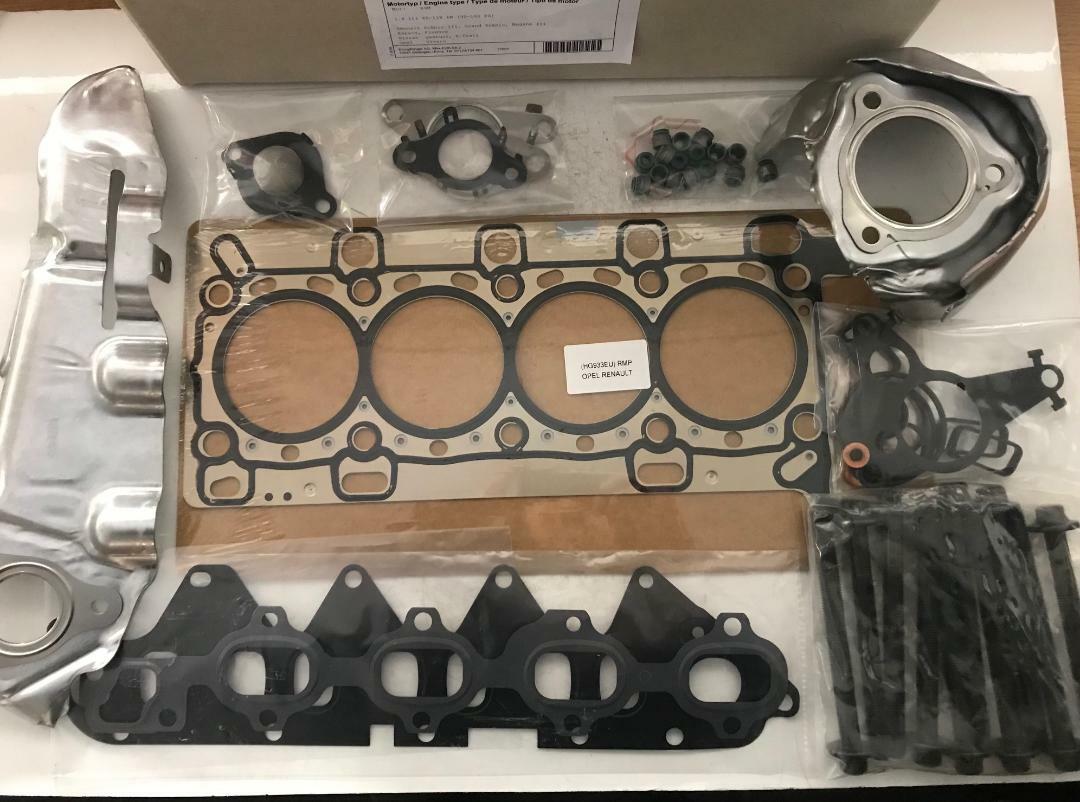 VAUXHALL VIVARO 1.6 CDTi R9M DIESEL NEW HEAD GASKET SET + BOLTS & HEAT