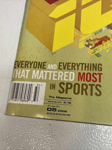 ESPN Magazine August 5, 2002 The ESPN 100! 01-02 What Mattered Most M389 - Picture 2 of 7
