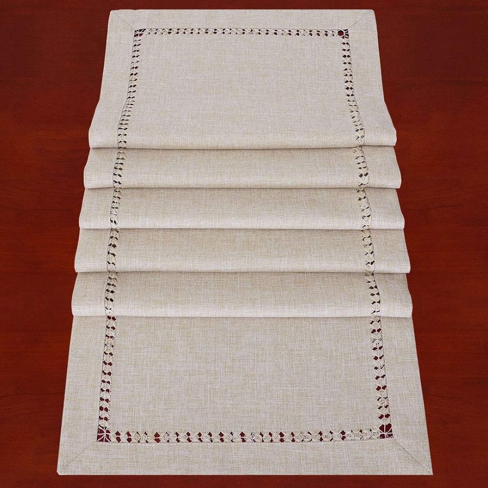 12*110Inches HandmadeTable Runners Beige Dresser Scarves Office eBay