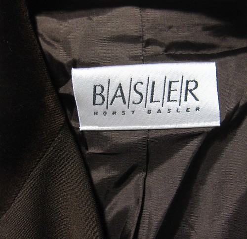 Horst BASLER VTG Long Sleeve Velour Collar Classic Blazer Size 42 EU Brown - Picture 12 of 12