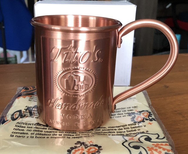 Tito's Vodka Copper Moscow Mule Mug New & Bandana eBay