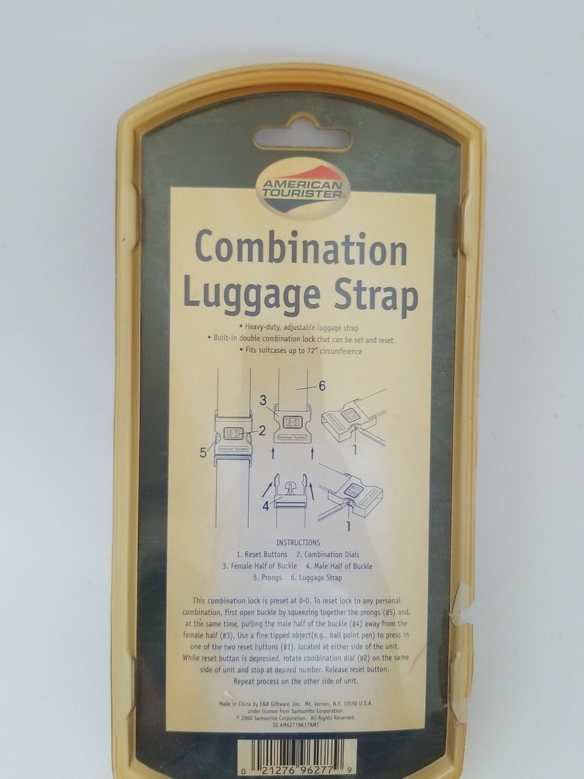 American Tourister Combination Luggage Strap with a Built Combination Lock
