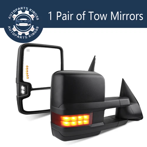 Power Heated Tow Mirrors for 2003-2006 Chevy Silverado 1500 2500 3500 LED Signal