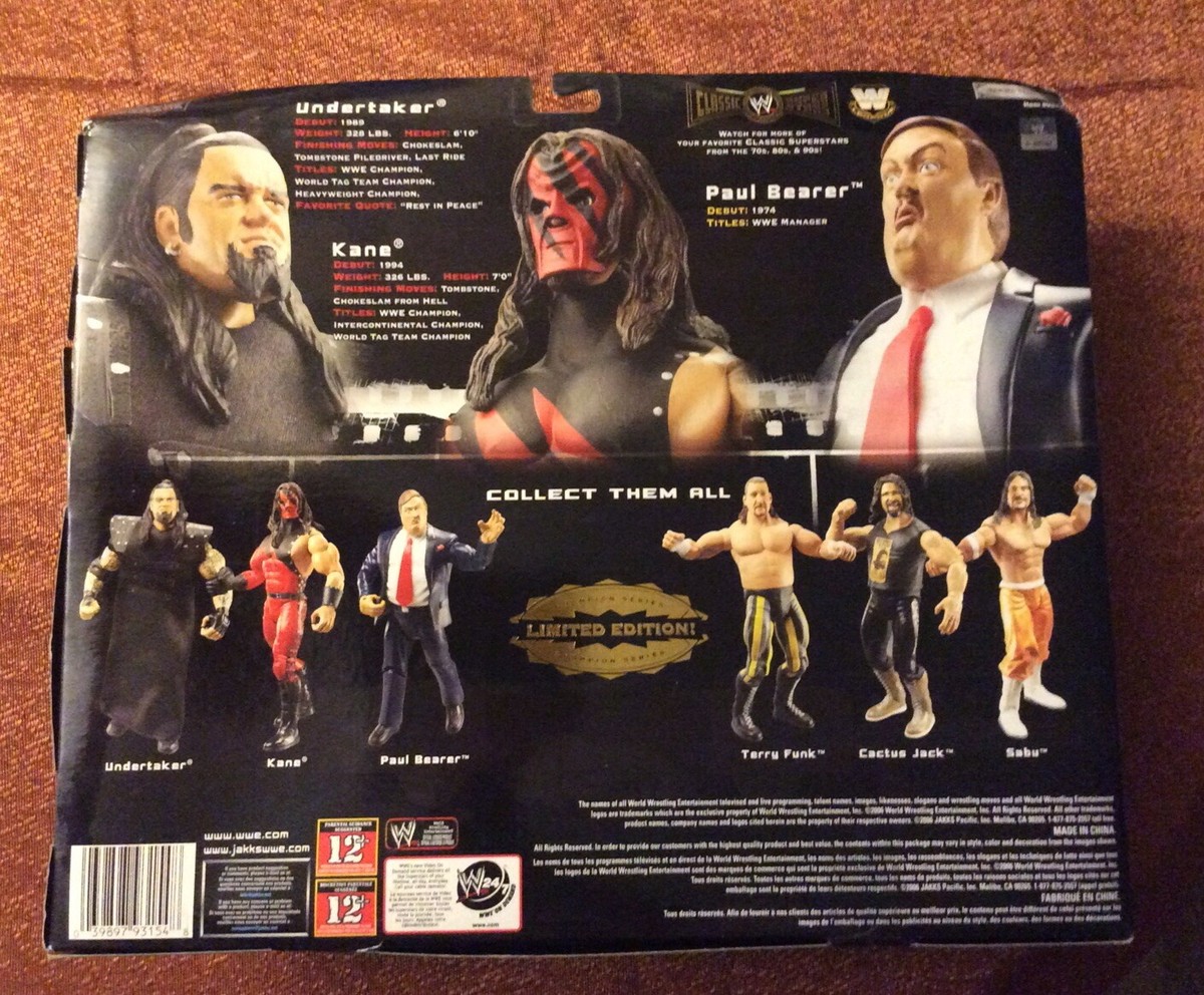 JAKKS PACIFIC WWE CLASSIC SUPER STARS 3 PACK UNDERTAKER, KANE