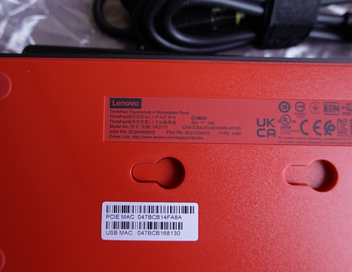 New Lenovo ThinkPad Thunderbolt 4 Docking Station 40B0 300W 40B00300US Dock  195348677387 | eBay