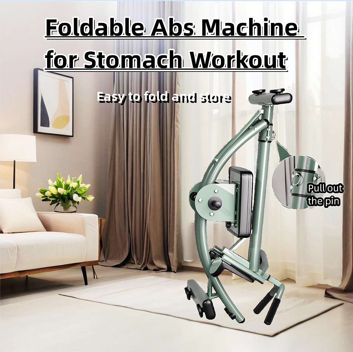 Ab Machine Core & Abdominal Workout Equipment For Home Gym Adjustable Ab Crunch