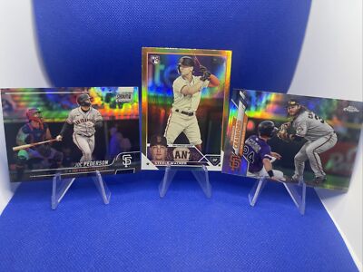 2022 Topps Stadium Chrome Joc Pederson+Brandon Crawford Refractor+Steele Walker